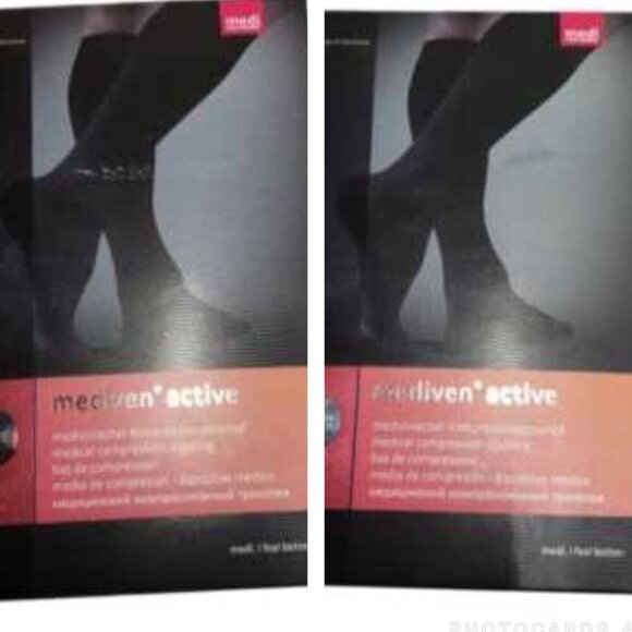 Mediven Active Compression Socks 2 Pairs  Black Class 1 Unisex NEW - Picture 1 of 13
